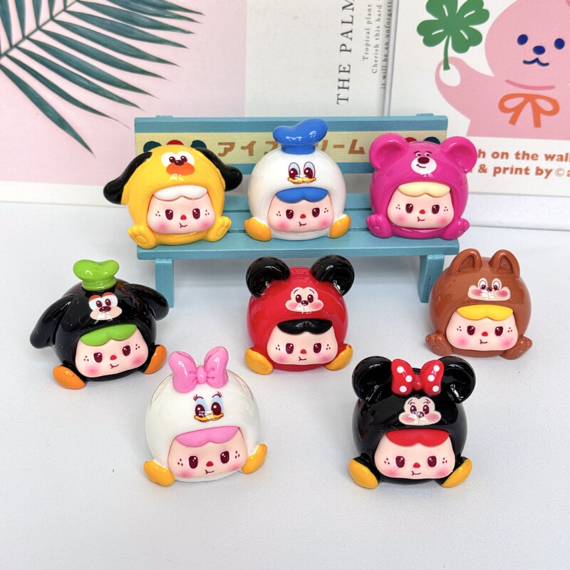 新しい漫画ディディ満たされたブラインドバッグかわいい diy ジュエリーペンダントキーホルダー人形デスクトップ樹脂小さな装飾品|undefined