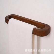 现货新品实木毛巾架卫生间悬挂式毛巾挂架木质壁挂式毛巾收纳架