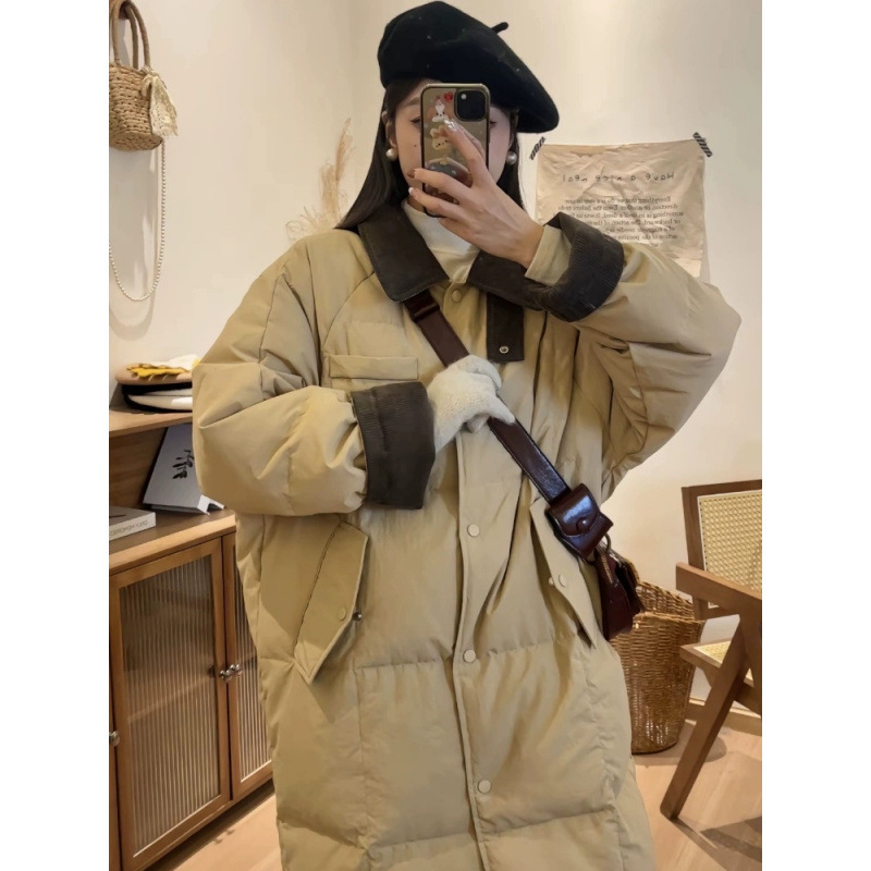 2025年新款冬季羽绒棉服韩系小个子时尚中长款棉衣女宽松外套潮|undefined