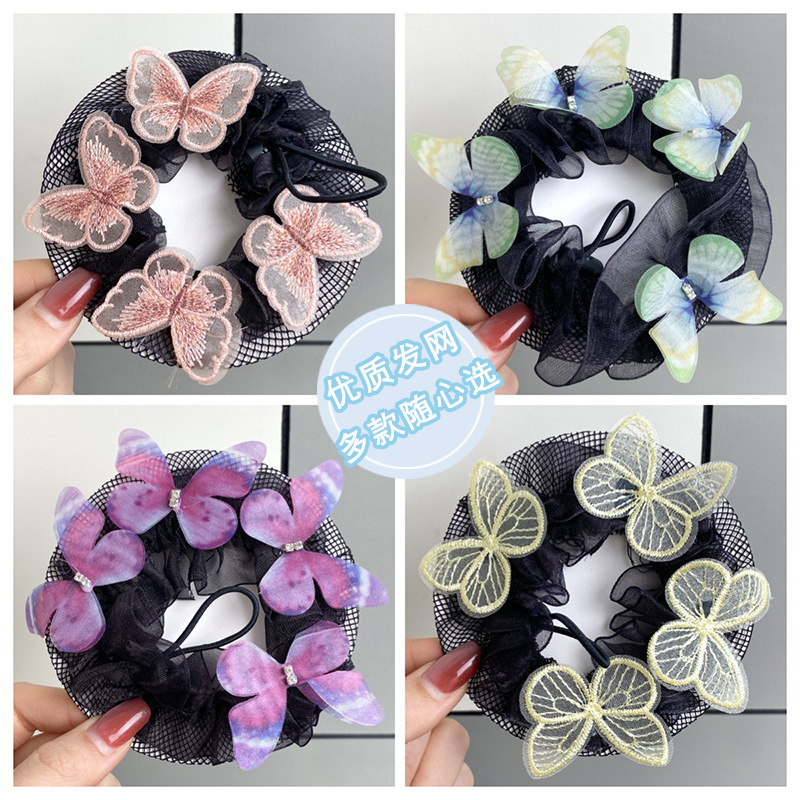 子供ダンス生ヘアアーティファクトヘアネットボールヘアダンスヘアバンドヘッドギアヘアネットバッグバレエラテン|undefined