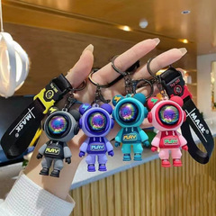 創意ネットの赤いかわいいリュックサックのアヒルのキーホルダーはカップルのカバンを掛けて車を飾って美しい贈り物を飾ります。