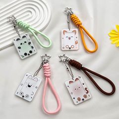 楽しい小動物フォトフレームキーホルダーアクリルスライド 1.0inch フォトカードホルダー卸売写真収納ペンダント