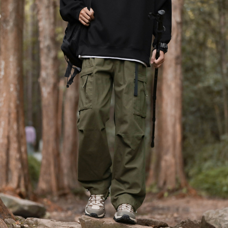 纯棉休闲裤男士春秋新款休闲运动束脚工装裤百搭大码宽松长裤子冬|undefined