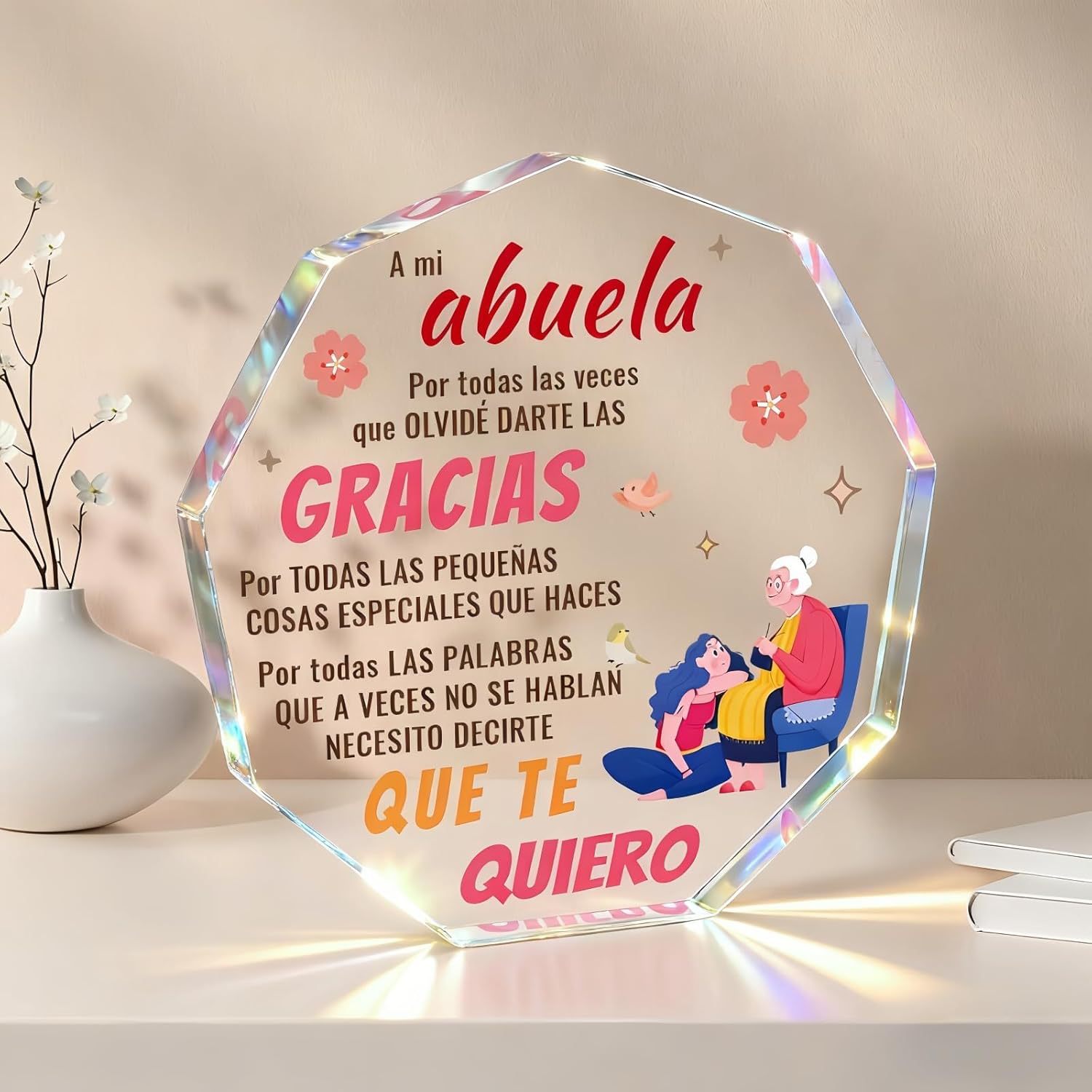 圣诞节装饰品速卖通热销亚克力摆件透明立牌送家人生日退休小礼品