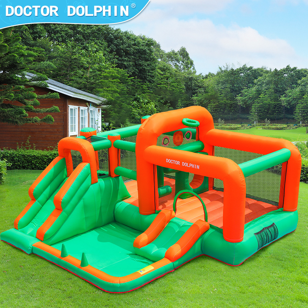 Doctor Delfín | Trampolín inflable infantil, castillo pequeño, tobogán inflable para el hogar