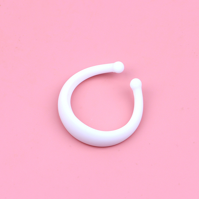 Silicone C-Shaped Foreskin Ring, Semi-Circular Delay Ring for Men, White Day & Night Set — detail image 10