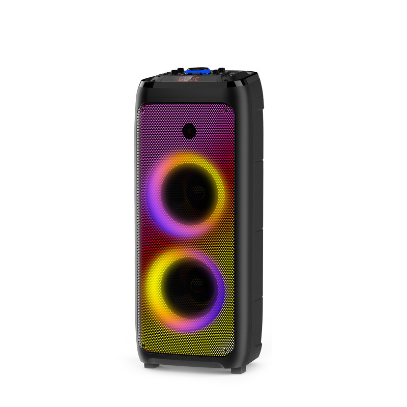 DELUXE蓝牙音箱户外音响带LED彩灯广告家用K歌广场舞音箱批发
