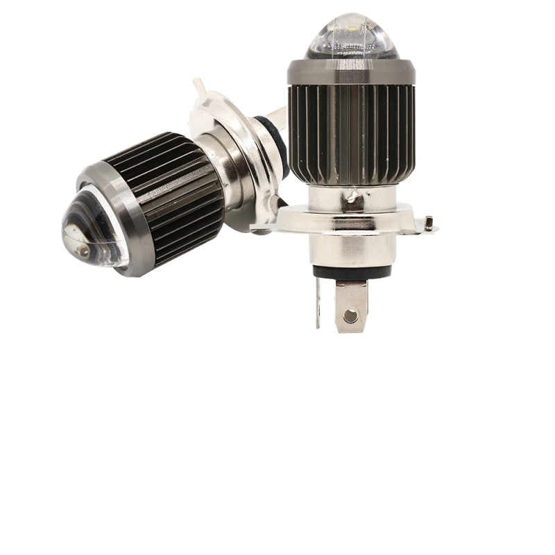 Bomba LED de ojo de pez con lente de faro de tres garras de luz alta y baja superbrillante de cañón de acero para motocicleta eléctrica image 5