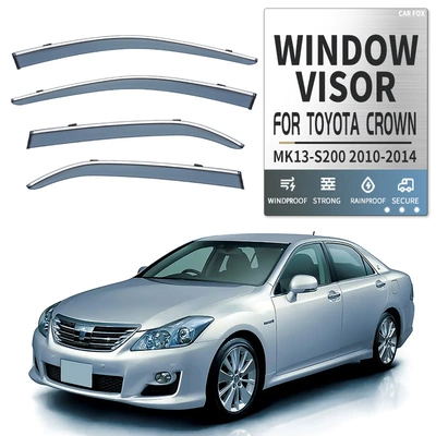 Rain shield – deflector CROWN Window visor - standard-packing-without-logo-crown-chinese-version-mk13-s200-2010-2014-pc-rain-shield-with-bright-strips