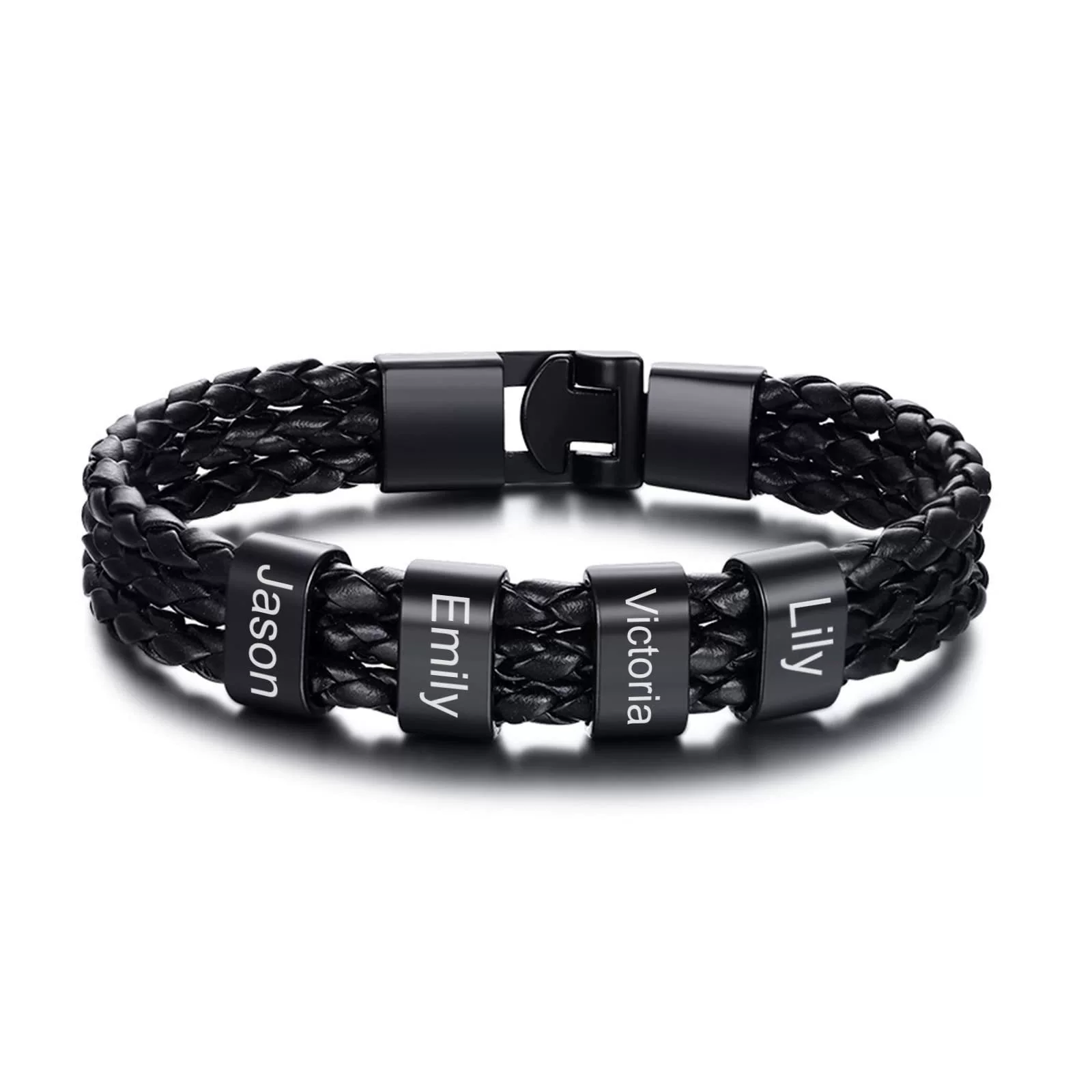 Black bracelet stainless steel