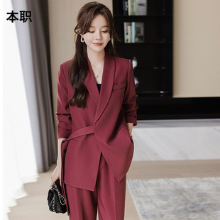 [Strong Design Sense] Goddess Fan Suit suit Women's Spring and Autumn High-end Professional Suit Top Pants Workwear