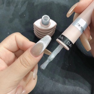 Universal Crystal cat eye Nail Polish glue can be stacked with any background color nail beauty shop special popular white nail polish