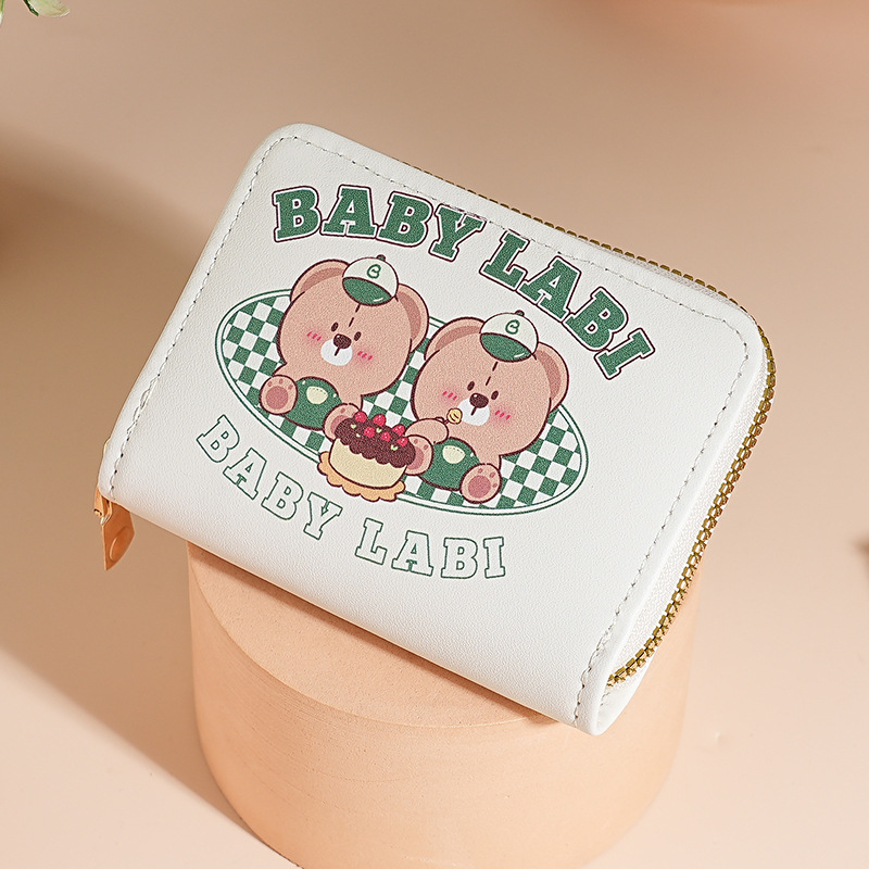 Nuevo estilo fresco de las mujeres de dibujos animados lindo órgano titular de la tarjeta estudiante ultrafino monedero titular de la tarjeta de crédito titular de la licencia de conducir