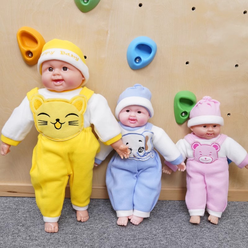 Muñeca de simulación Educación temprana Jardín de infantes Paño para niños Cuerpo de bebé Juego de casa Niños y niñas Juguetes educativos