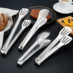 Stainless steel food clip 304 food clip public bread meatball clip three-line steak barbecue clip barbecue clip