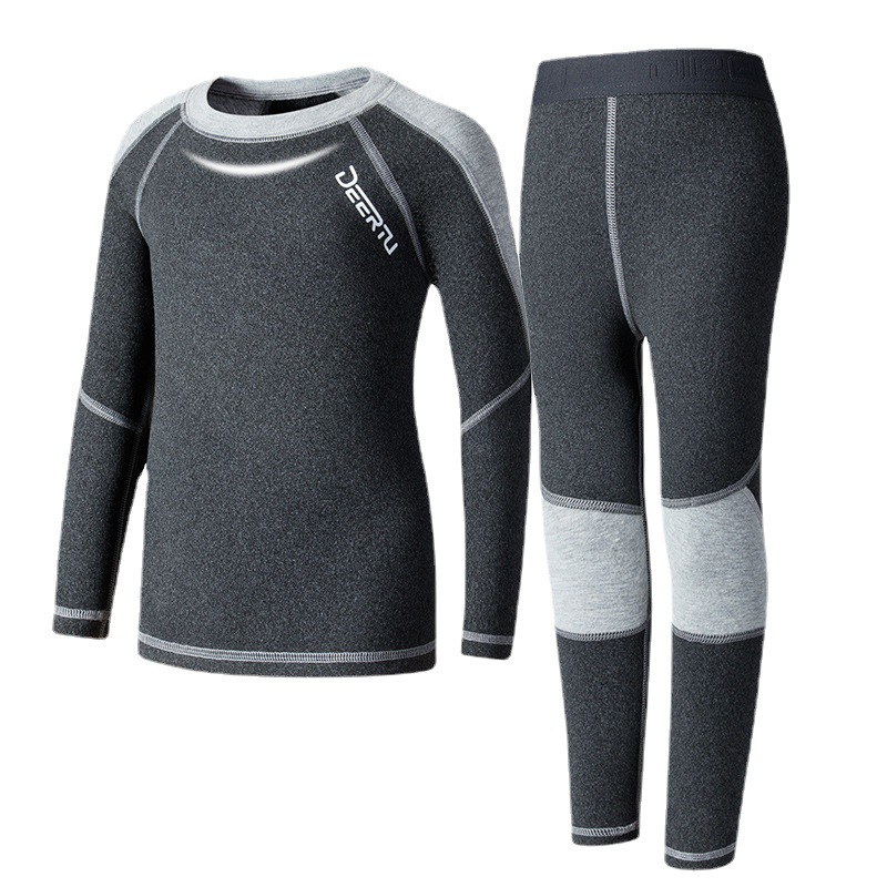 Children's antibacterial keep warm set, uniform, double-sided thermal underwear for men and women, for teenagers 5