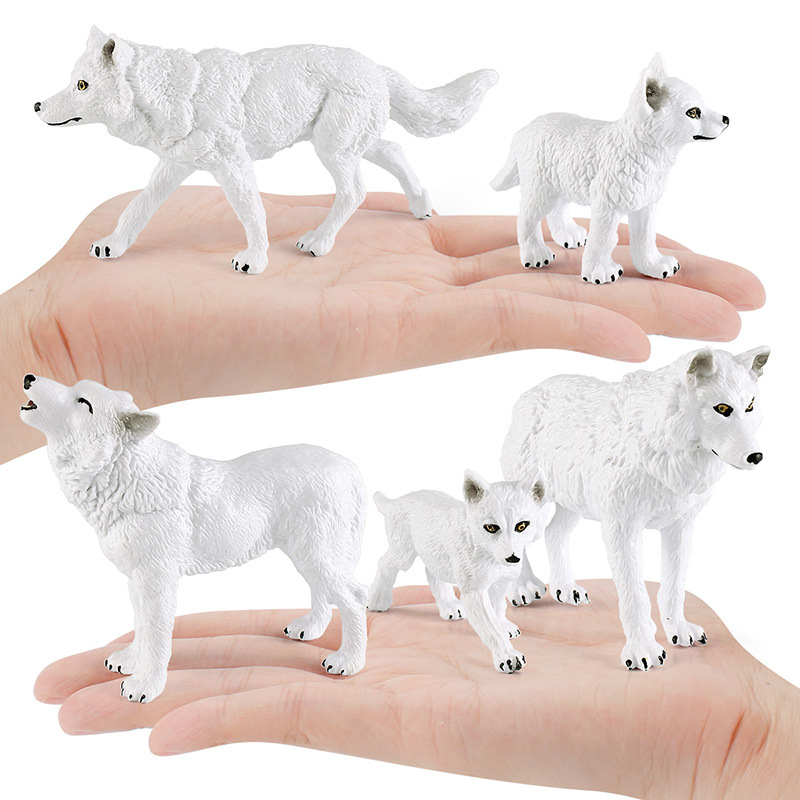 Transfronterizo Amazonas simulación animal Lobo Ártico modelo de ciencia y educación para niños cognición Lobo blanco decoración estática juguete