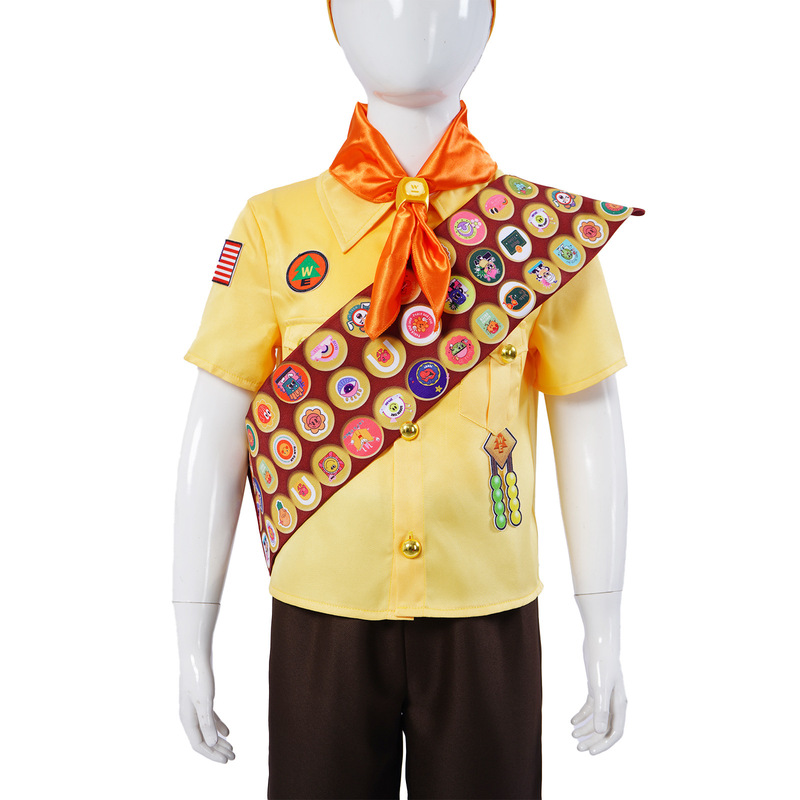 飞屋环游记cos服小男孩罗素小探险家动漫电影角色演出服cos服罗素|undefined