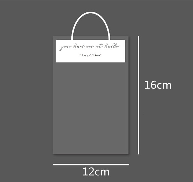 Té de leche bolsa portátil OPP bolsa transparente bolsa de flores frescas ramo de ropa de embalaje para llevar bolsa de yeso embalaje de descuento publicidad