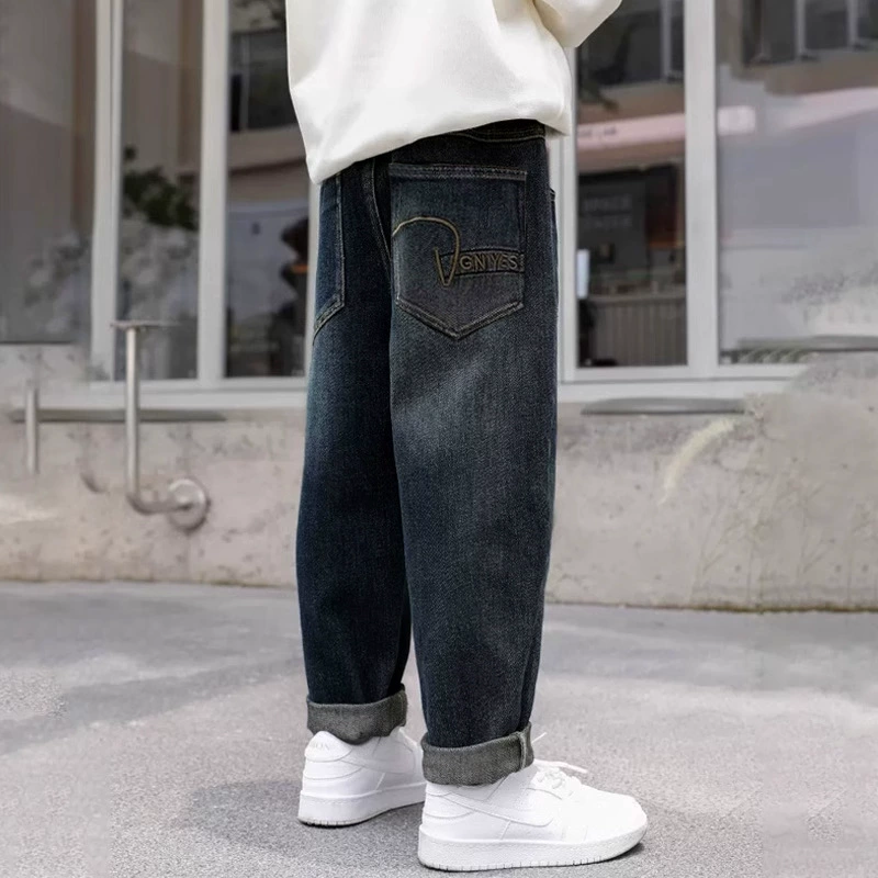 Jeans for boys, children's autumn trousers, for teenagers