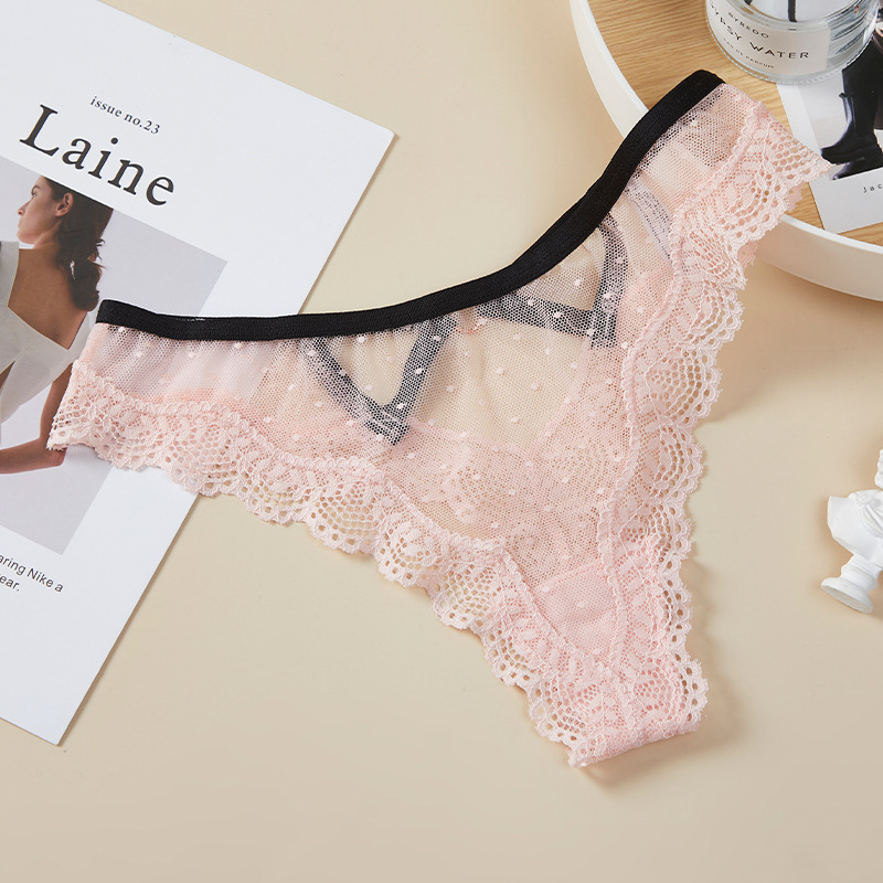 El comercio Exterior de Europa y América del cordón Tanga T pantalones las mujeres sin fisuras tentación sexy Plus size malla transparente ropa interior