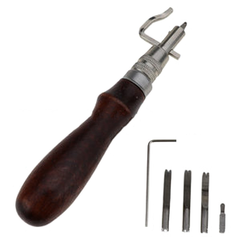 DIY cuero hecho a mano tallado forma herramienta aceite pluma sello cuchillo de corte punzonado