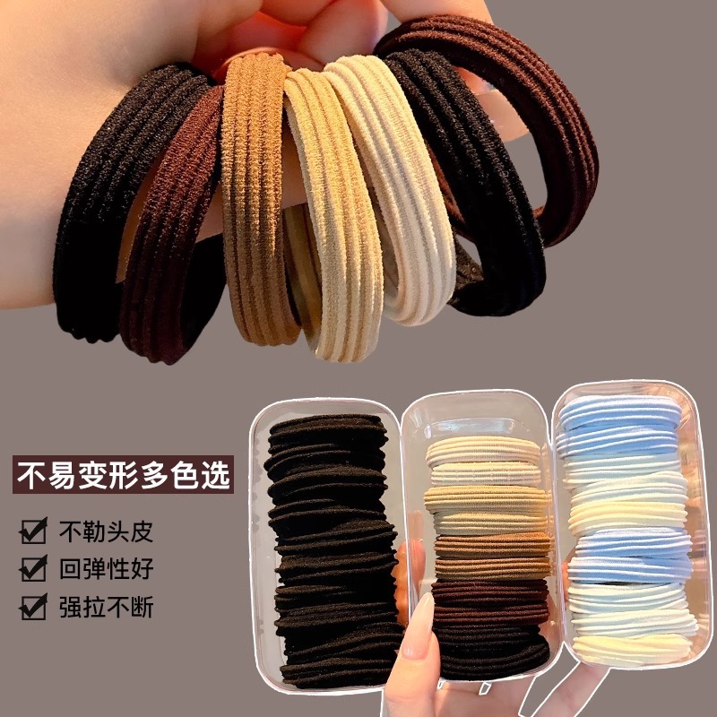 Cuerda para el cabello de cola de caballo alta, alta elasticidad y goma elástica duradera, temperamento femenino, cuerda para la cabeza, 2025 nuevo tocado de anillo para el cabello de verano