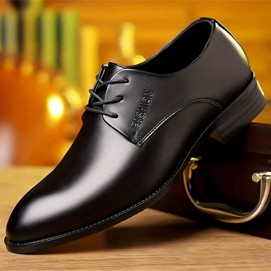 Мужские деловые формальные универсальные мужские кожаные туфли в стиле ретро, ​​модные износостойкие повседневные кожаные туфли с низким берцем в британском стиле