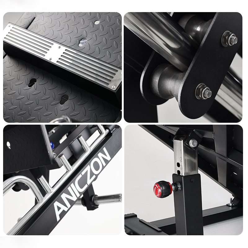 Máquina en cuclillas de pedal inverso para gimnasio interior comercial 45 grados máquina en cuclillas de pedal horizontal equipo integral de músculo de pierna