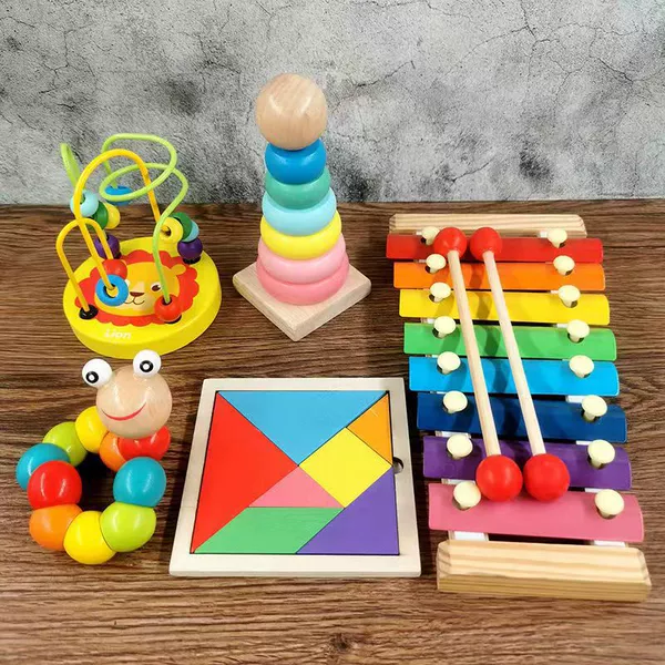 5 pieces of 1 piano+tower+insect+beads+seven coach
