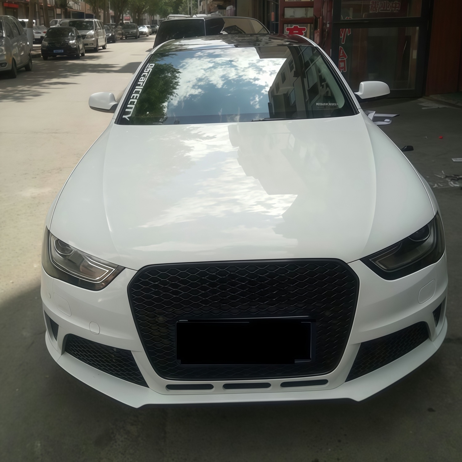 13-16 Models Suitable for Audi A4L Modification to Rs4 Body Kit B9 A4L Modified to Rs4 Front Grille, Front Bumper, and Rear Lip