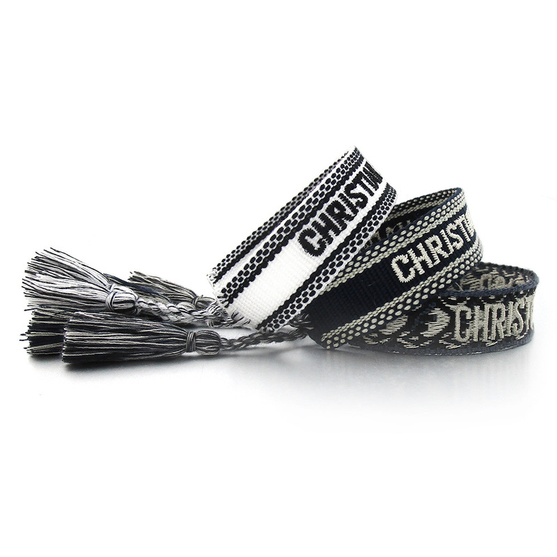 Embroidered Letters Bohemian Braided Rope Chain Handmade Bracelet Tassel Bracelet Couple's Hand Jewelry Tennis Bracelet