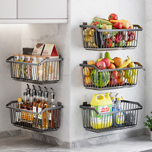 澳利鑫厨房置物架多功能壁挂调味料品收纳304不锈钢墙上蔬菜篮