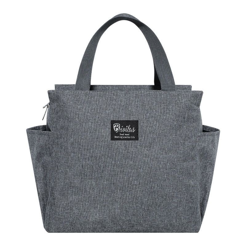 Bolso bento de estilo caliente transfronterizo, trabajador de oficina con bolsa de arroz, bolsa aislante portátil, bolsa de caja de almuerzo de gran capacidad, bolsa de picnic cruzada