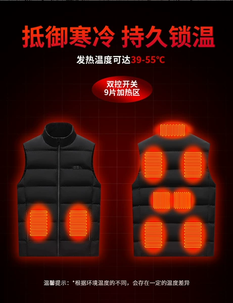 Dual control black nine zone heating