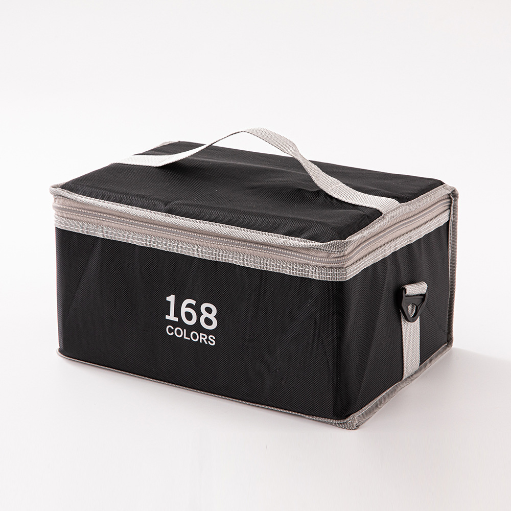 Juego de marcadores de doble punta a base de alcohol touch24 colores, 48 colores, 80 colores, 168 colores, con cuerpo negro, para estudiantes, con bolsa de lona.