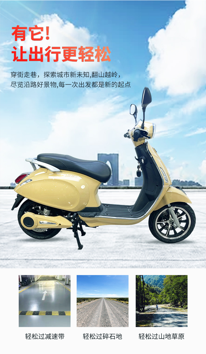 V8-4 Adult Electric Vehicle Electric Motorcycle 60V Lithium Battery