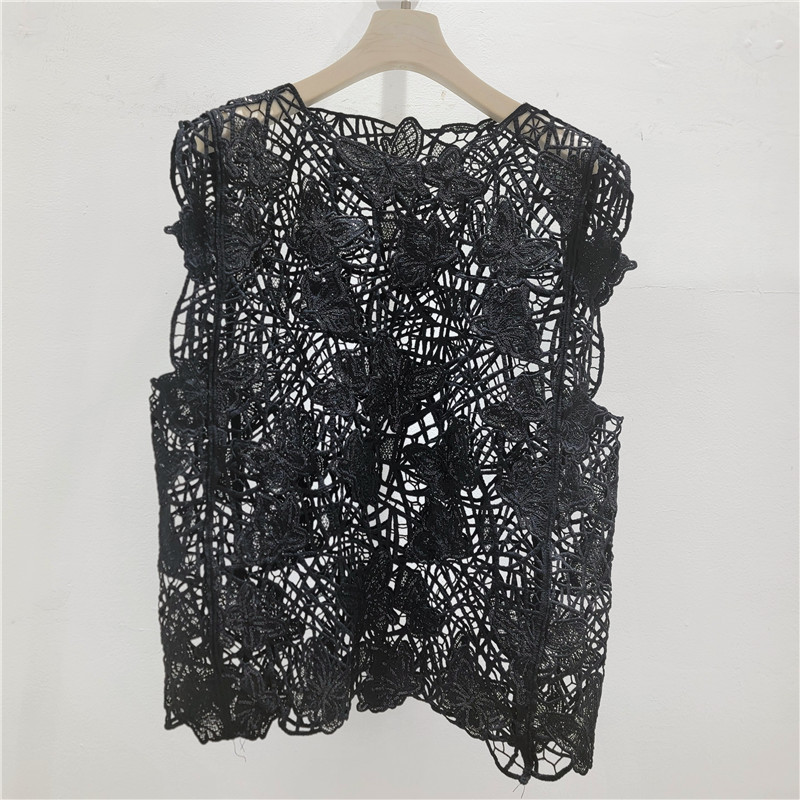 Diseño de sensación hueco plegable vestir chaleco sin mangas para mujeres verano 2026 nuevo tamaño grande graso mm plegable vestir una hermosa camisa