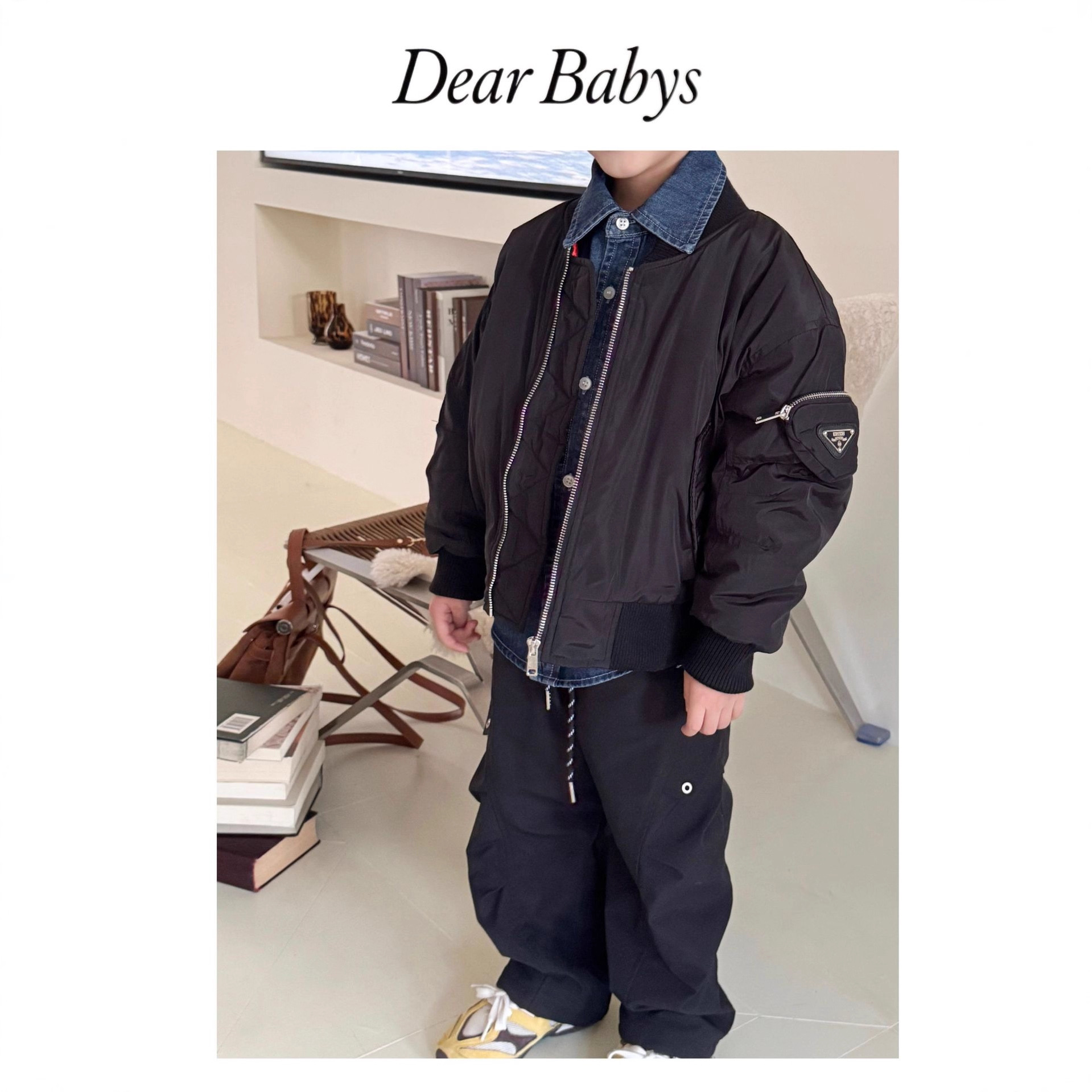 DEAR BABYS 25男童秋冬轻奢穿搭 【三角包飞行夹克棉服】