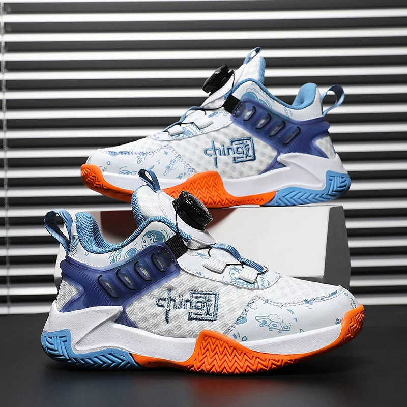 Spring sports shoes for boys, children's basketball footwear, for teenagers