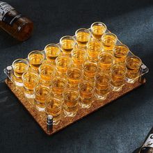 洋酒子弹杯套装白酒玻璃shot酒吧小号家用一口旋转分酒小酒盅批发