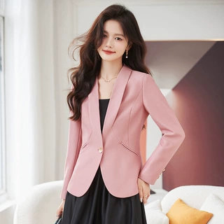 2023新款小西装外套女小个子短款职业上衣休闲高级感炸街西服春秋