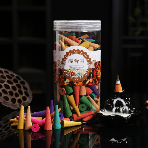 New extended cone reverse flow incense with 30-minute floral rose mixed reverse flow cone large bucket incense for indoor aromatherapy