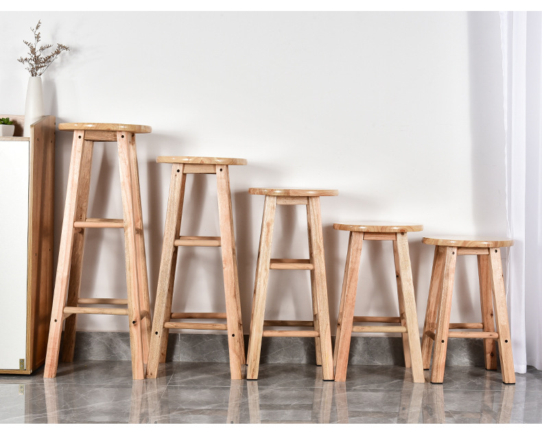 原木凳子餐桌吧檯吧檯凳高酒吧椅子梯凳用凳子吧椅高腳凳實木家用