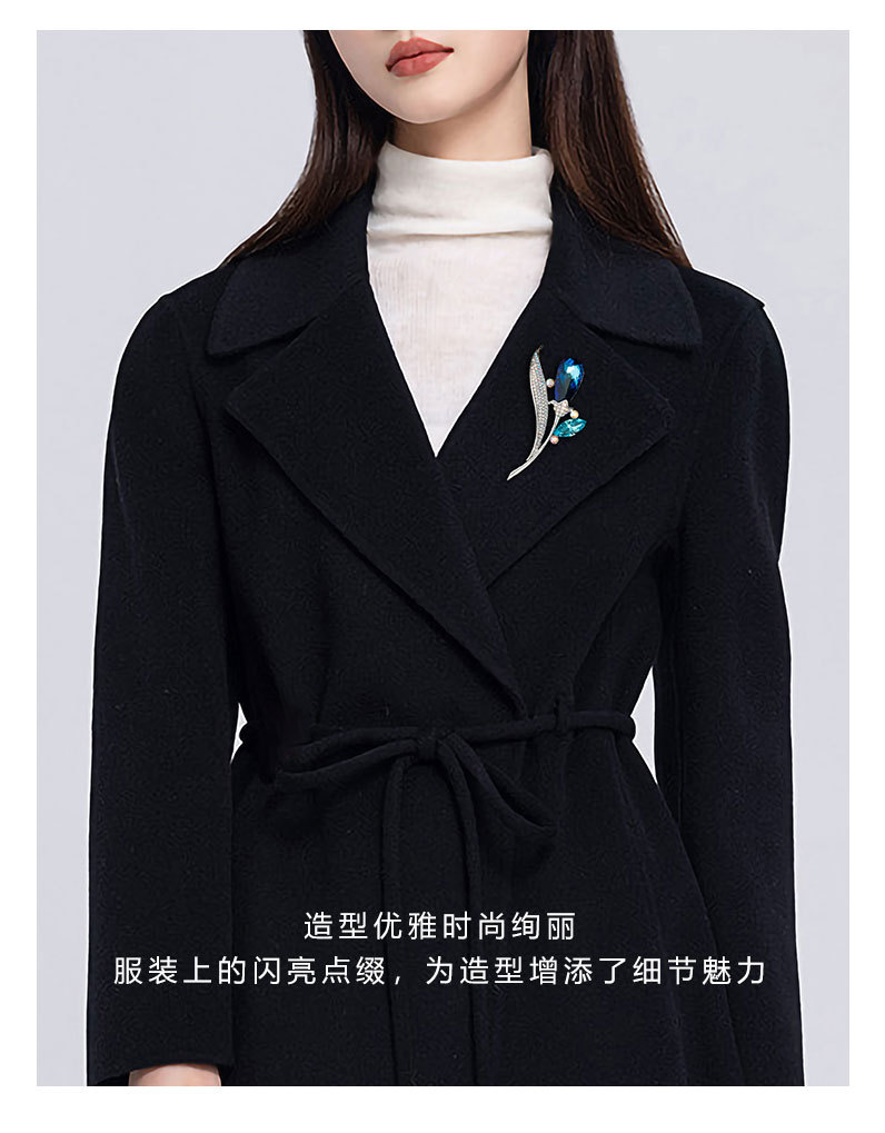 新款优雅水晶花朵胸针小众高档立体花卉别针送礼纪念西