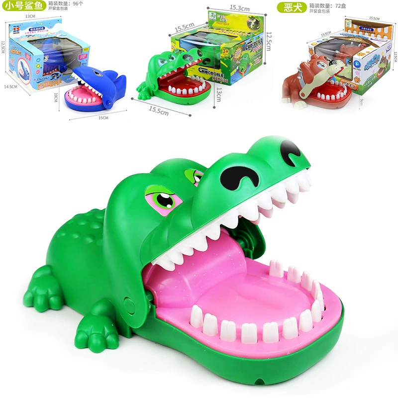 Biting Crocodile & Shark Children's Finger Game Toy, Assorted Sizes, Plastic, Battery-Free