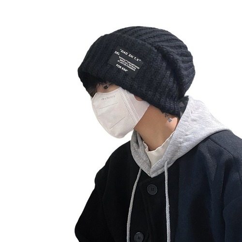 Men's Autumn/Winter Trendy Knitted Wool Hats for Couples – Unisex, Warm, Versatile, and Perfect for Big Head Sizes