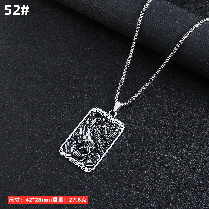 Hombres collar de titanio joyería acero aleación personalizada colgante ins hip hop calle suéter largo cadena accesorios colgantes