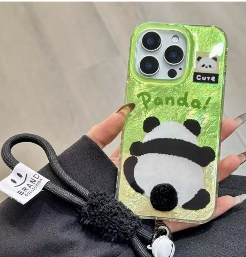 Lindo animal de espalda para iphone16ProMax nuevo 15 funda para teléfono móvil 14 Apple 13 cola de bola de pelo