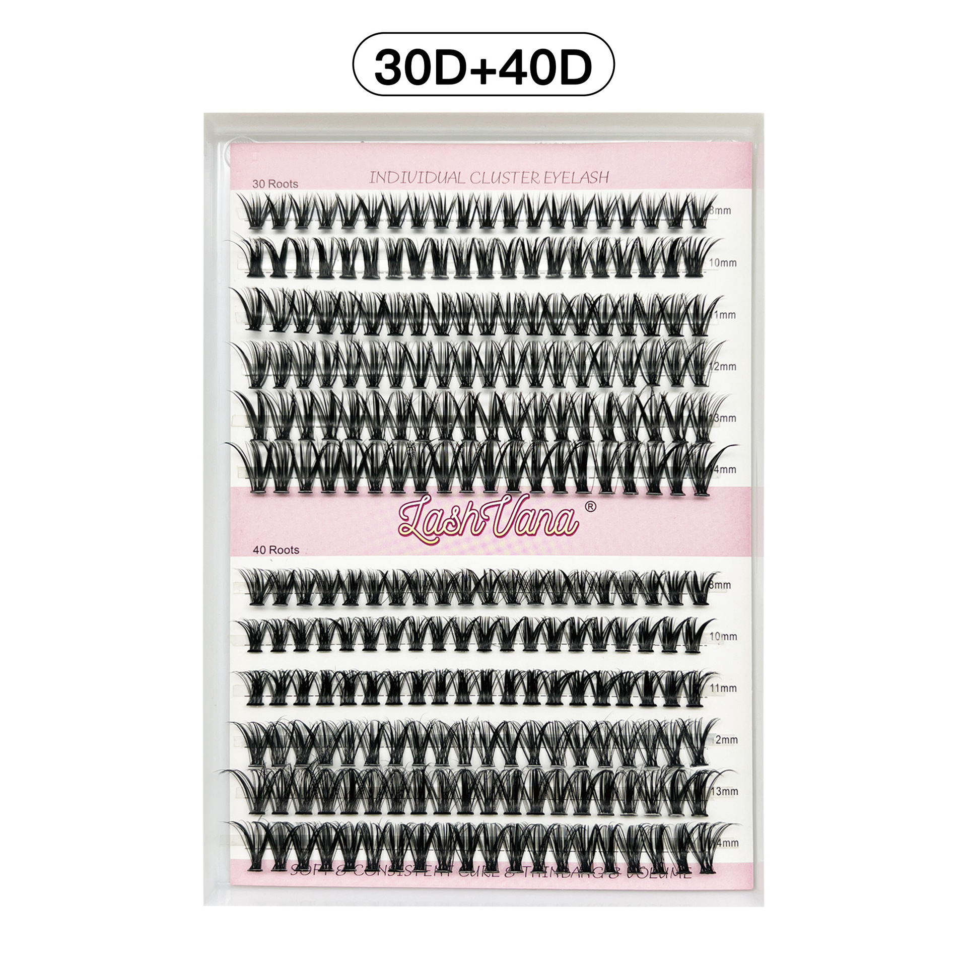 Conjunto de pestañas postizas de pestañas autoinjertadas de bricolaje europeo y americano, un solo grupo de tallos negros, cabello fundido en caliente, pestañas postizas Qingdao al por mayor